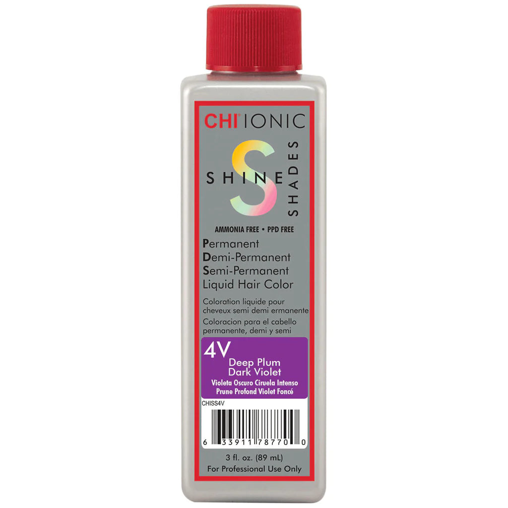 CHI IONIC SHINE SHADES LIQUID HAIR COLOR 4V Deep Plum Dark Violet