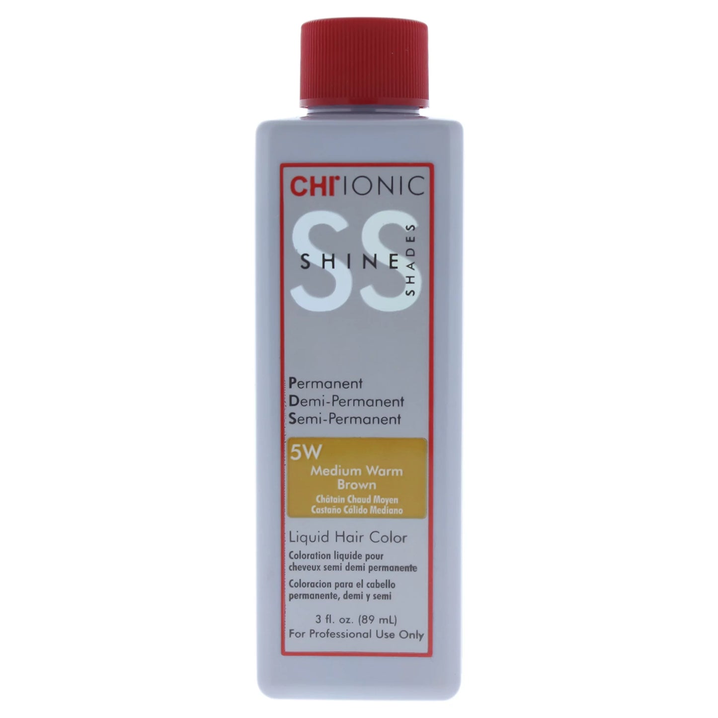 CHI IONIC SHINE SHADES LIQUID HAIR COLOR 5W Medium Warm Brown 3 oz