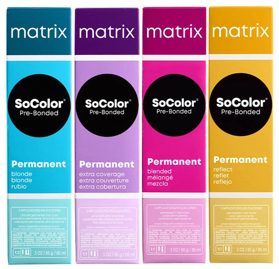 MATRIX SoColor Pre-Bonded Permanent Hair Color BLENDED NEUTRAL 1N - BLACK NEUTRAL 3 oz