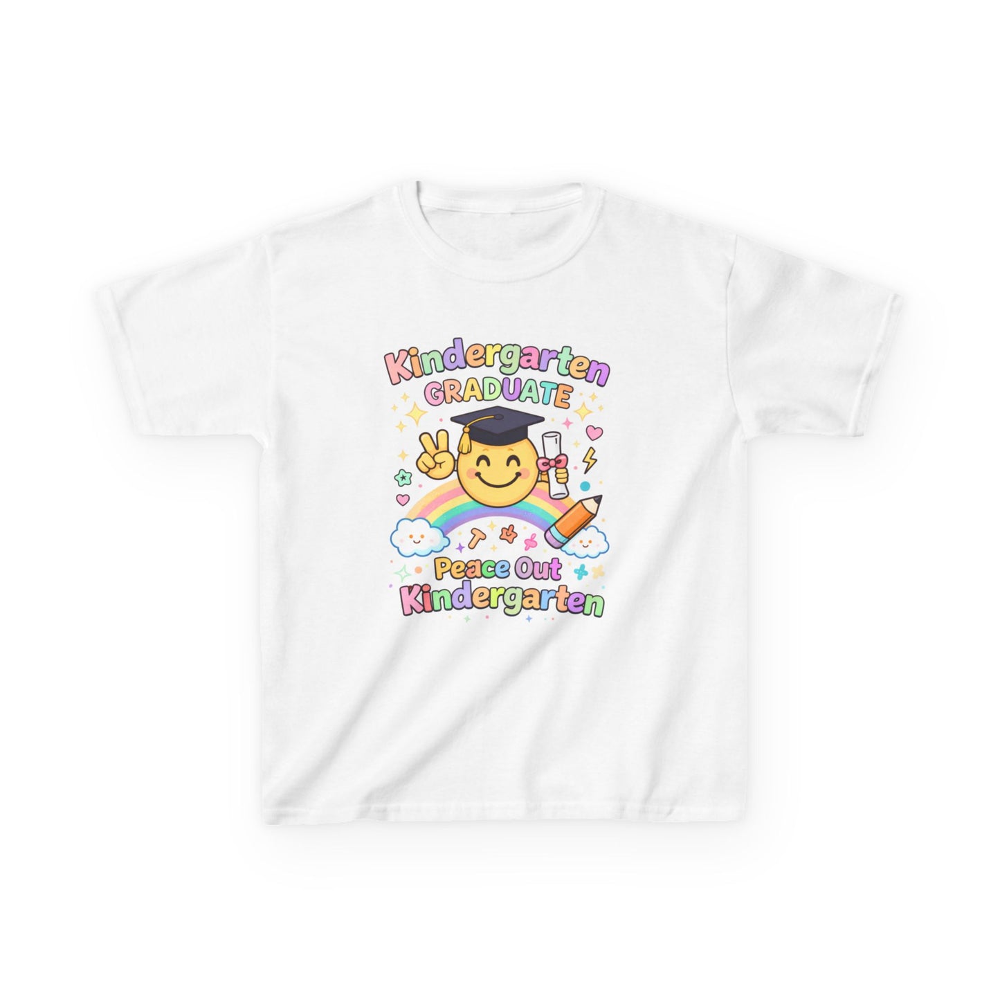 Kindergarten Graduation Shirt 2026 🎓 Peace Out Kindergarten Kids Tee