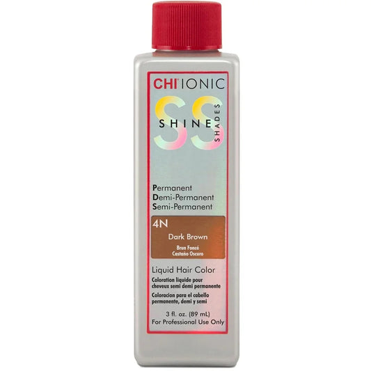 CHI IONIC SHINE SHADES LIQUID HAIR COLOR 4N Dark Brown 3 oz