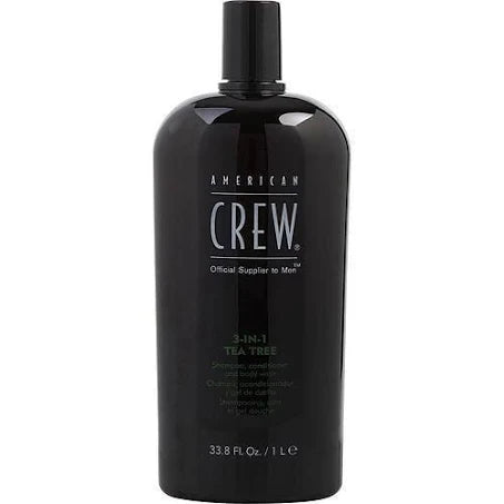 American Crew 3-In-1 Tea Tree Shampoo, Conditioner, Body Wash 33.8 oz