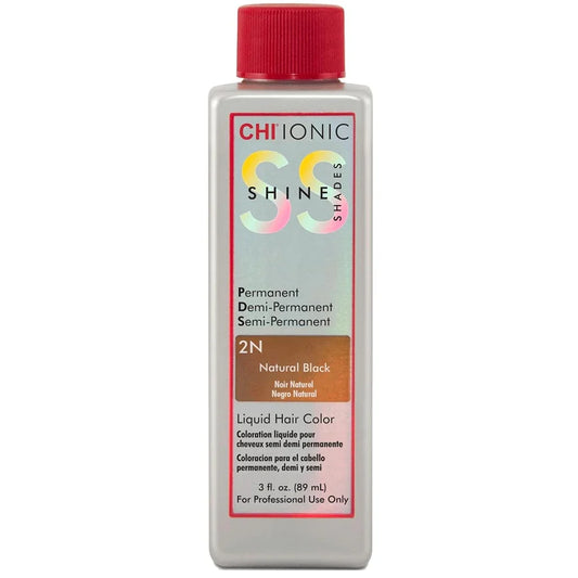 CHI IONIC SHINE SHADES LIQUID HAIR COLOR 2N Natural Black 3 oz